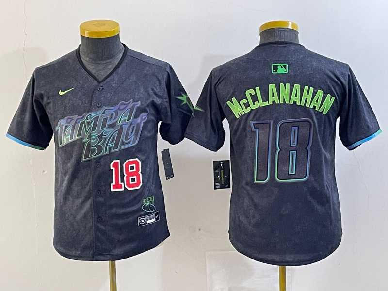 Youth Tampa Bay Rays #18 Shane McClanahan Charcoal 2024 City Connect Player Number Limited Cool Base Jerseys,We sell and wholesale Youth Tampa Bay Rays #18 Shane McClanahan Charcoal 2024 City Connect Player Number Limited Cool Base Jerseys on line form chian!